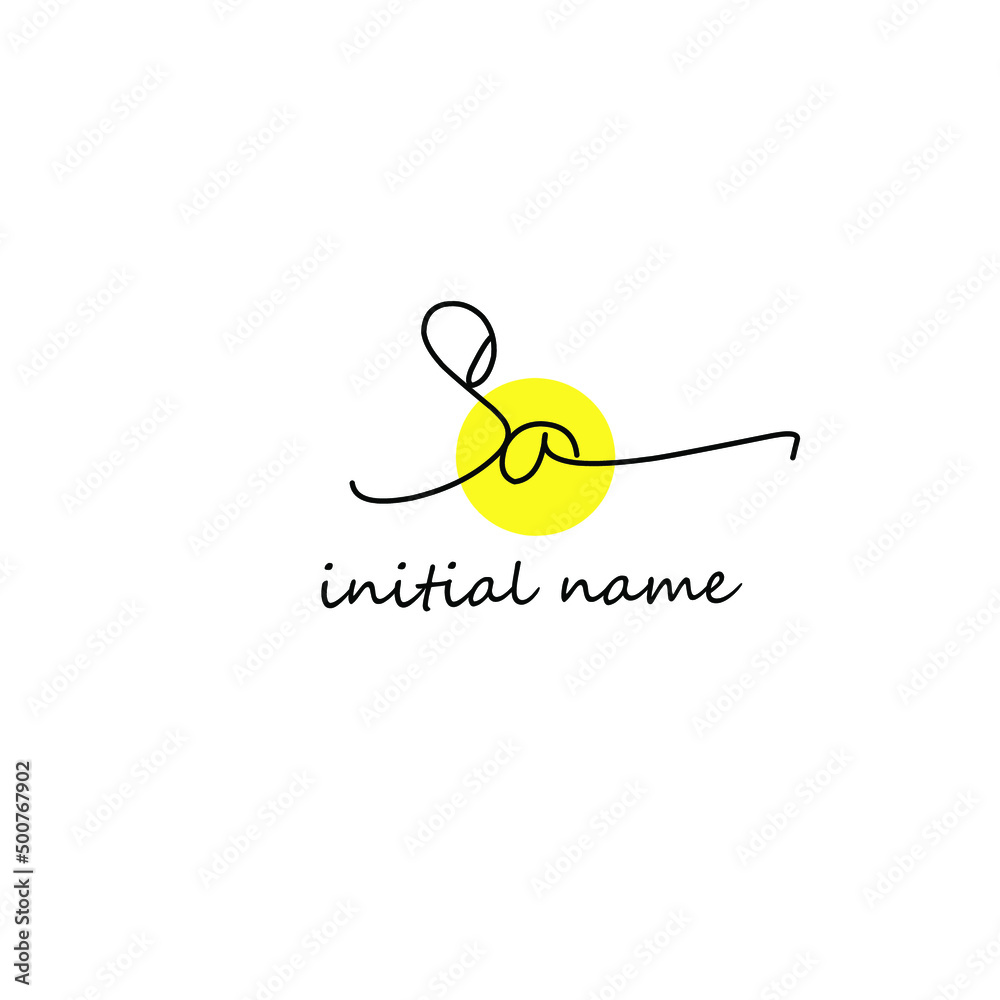 Initial Letter Sa Logo - Handwritten Signature Logo Initial Letter Sa Logo - Handwritten Signature Logo