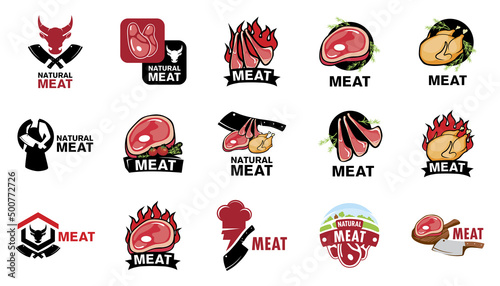 Vector logo of a meat shop and restaurant