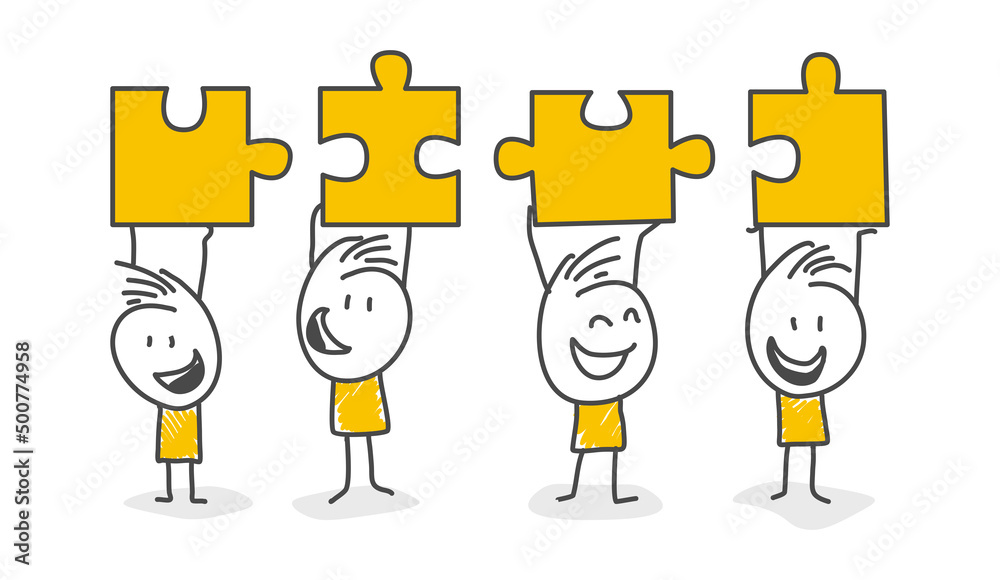 Stick figures. Signs, Business, Success. Smiling Stick Figure Stickman