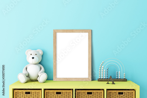 Kids room mockup Ukraine А4