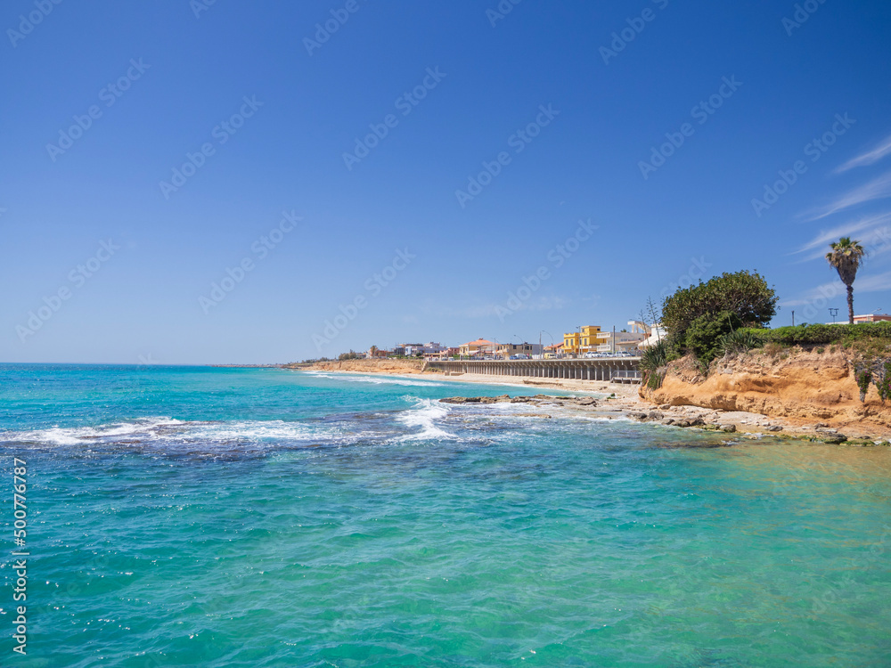 beach and sea in Avola Sicily
