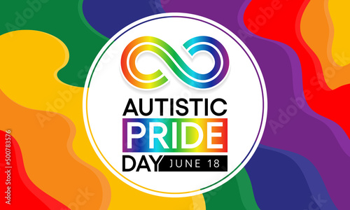 Autistic Pride Day is a pride celebration for autistic people held on June 18th every year. Vector illustration.