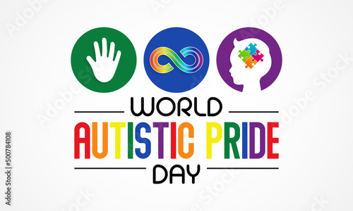 Autistic Pride Day is a pride celebration for autistic people held on June 18th every year. Vector illustration.