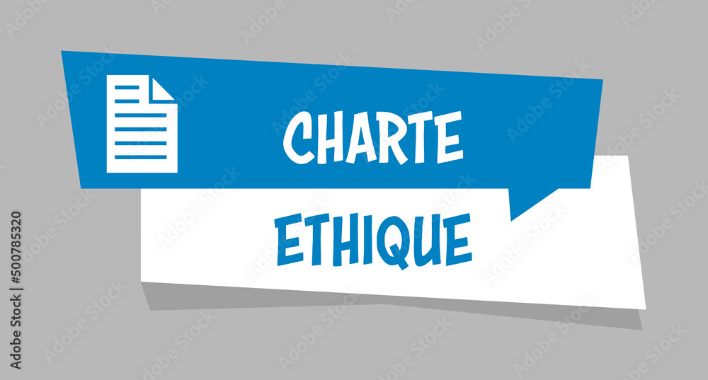Fototapeta premium Logo charte éthique.