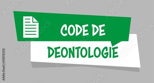 Logo code de déontologie.