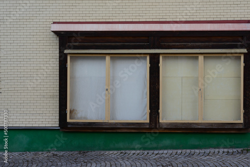 Old european shop window, showcase