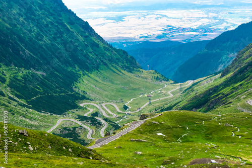 Transfagarasan mountains road, is one of the most beautiful roads in the world. Carpathians. Romania. photo