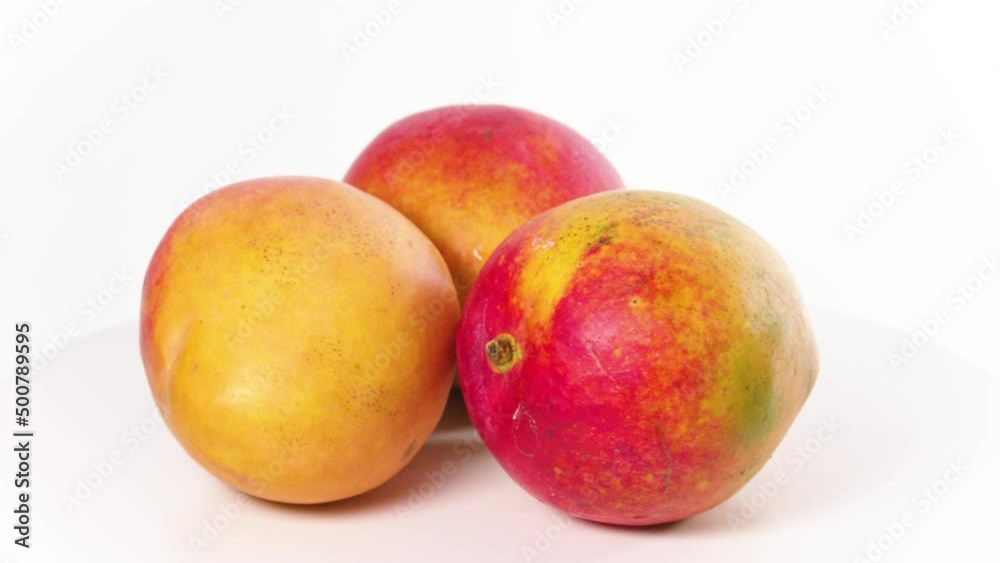 Mango tropical fruit super fresh and exotic. Rotate 360 degrees on white background. Mango tropical fruit super fresh and exotic. Rotate 360 degrees on white background.