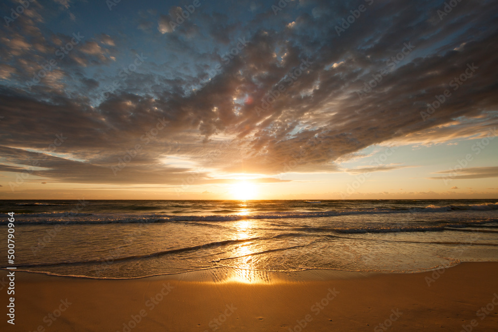 メキシコ・ユカタン半島のトゥルムビーチのサンセット