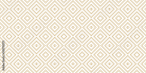 Obraz na plátně Golden vector geometric seamless pattern