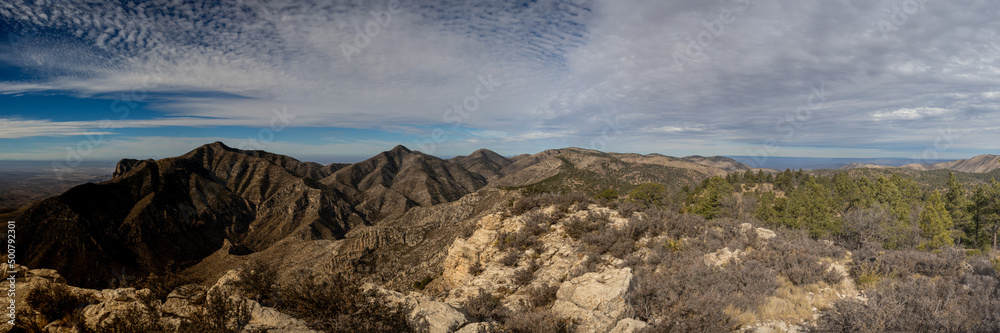Panorama of The Top of Guadalupe Peak