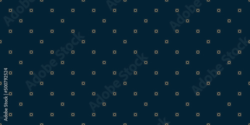 Vector minimalist background. Gold geometric seamless pattern with tiny flowers