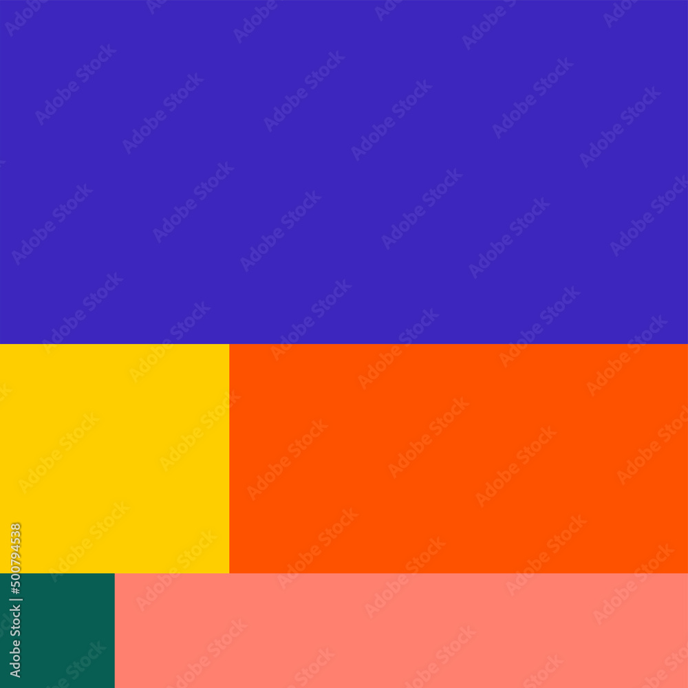 Abstract Mosaic Geometrical Pattern Design With Simple Shapes And Figures