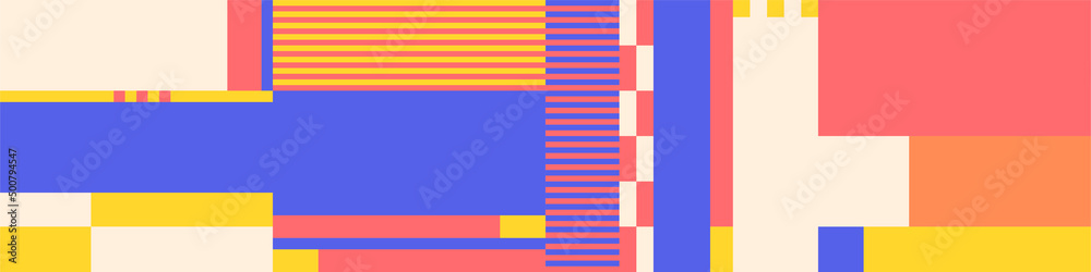 Abstract Mosaic Geometrical Pattern Design With Simple Shapes And Figures Abstract Mosaic Geometrical Pattern Design With Simple Shapes And Figures