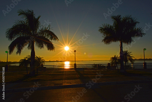 sunrise over the Paraguay River, Formosa - Argentina
