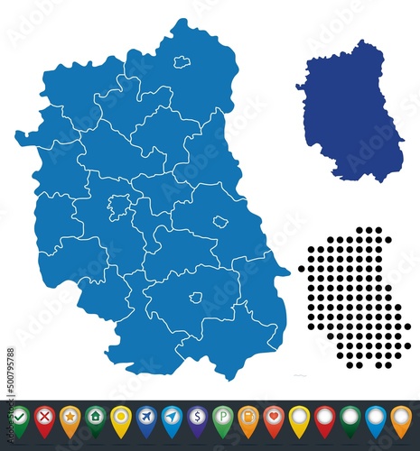 Set maps of Lublin Voivodeship photo