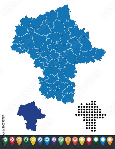 Set maps of Masovian Voivodeship photo