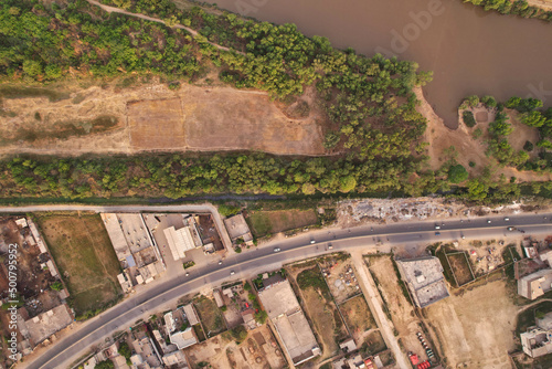 An Aerial view o Jinnah City Gujranwala Punjab Pakistan photo