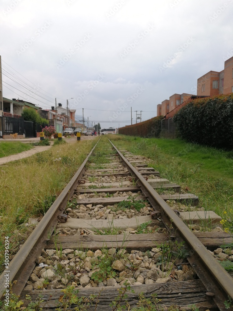 Fototapeta premium Ferrocarril, Riel, vía férrea