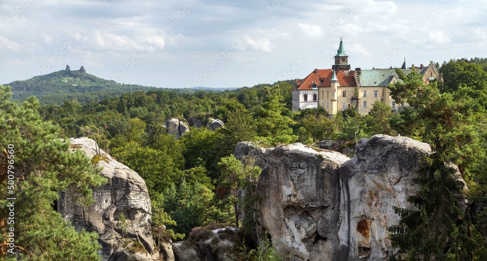 Hruba Skala castle Trosky castle ruin Czech paradise