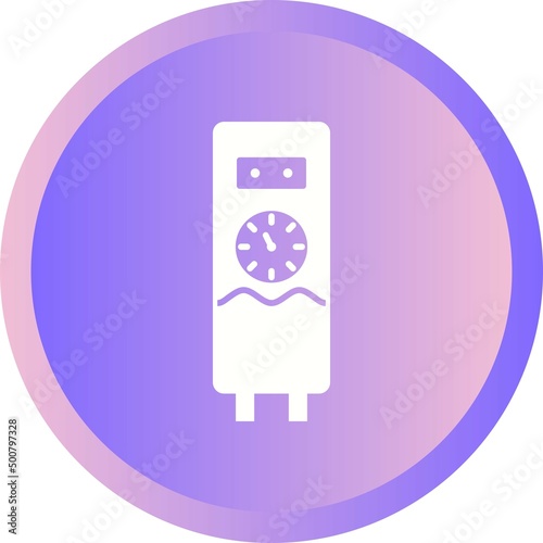 Unique Water Heater Vector Glyph Icon