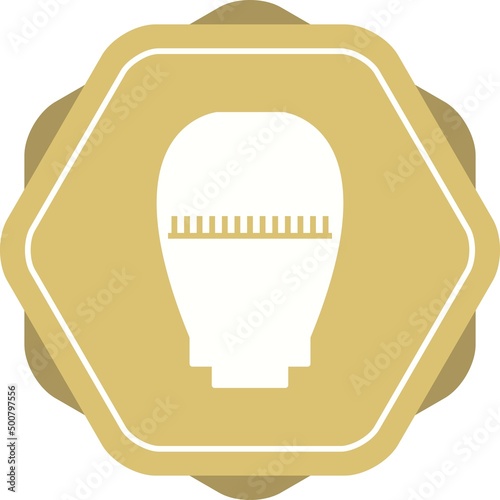 Unique Thermostatic Head Vector Glyph Icon