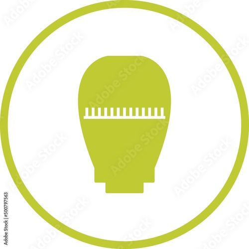 Unique Thermostatic Head Vector Glyph Icon