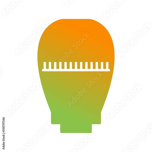 Unique Thermostatic Head Vector Glyph Icon