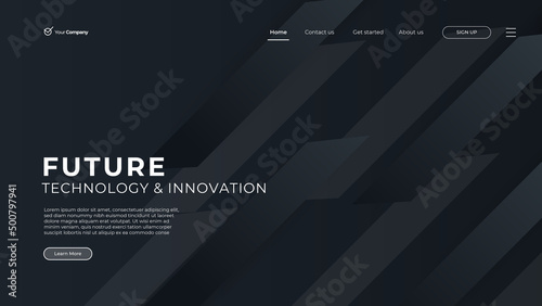 Flat design web page templates of graphic design, website design and development, social media, business service. Modern black vector illustration concepts for website and mobile website development