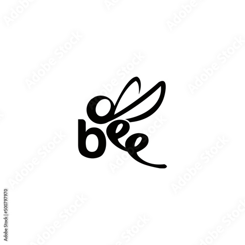 creative simple logo design bee