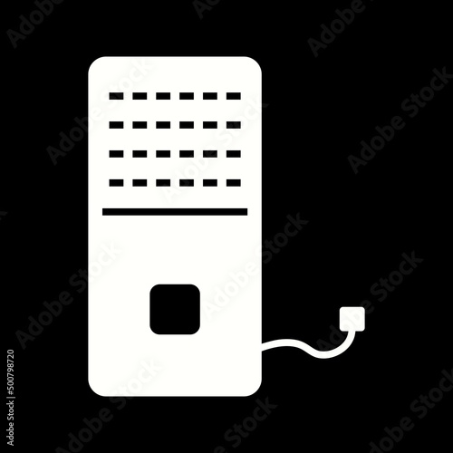 Unique Electric Furnace Vector Glyph Icon