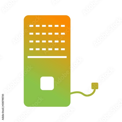 Unique Electric Furnace Vector Glyph Icon