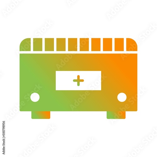 Unique Convection Heater Vector Glyph Icon
