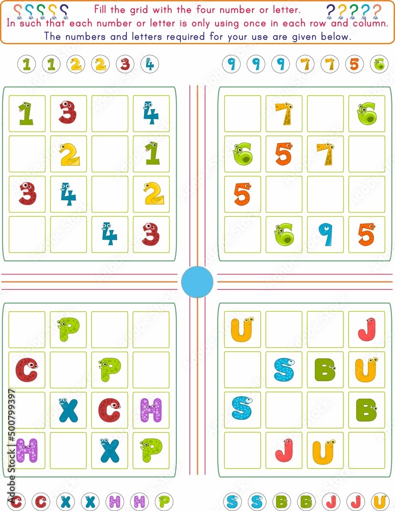 This worksheet has been prepared to contribute to the mental development of children. New concepts can also be taught with Sudoku puzzles. This worksheet has been prepared to contribute to the mental development of children. New concepts can also be taught with Sudoku puzzles.