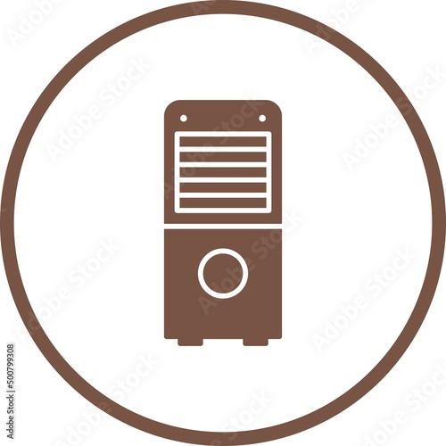 Unique Air Dehumidifier Vector Glyph Icon