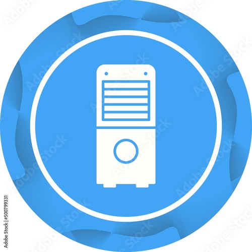Unique Air Dehumidifier Vector Glyph Icon