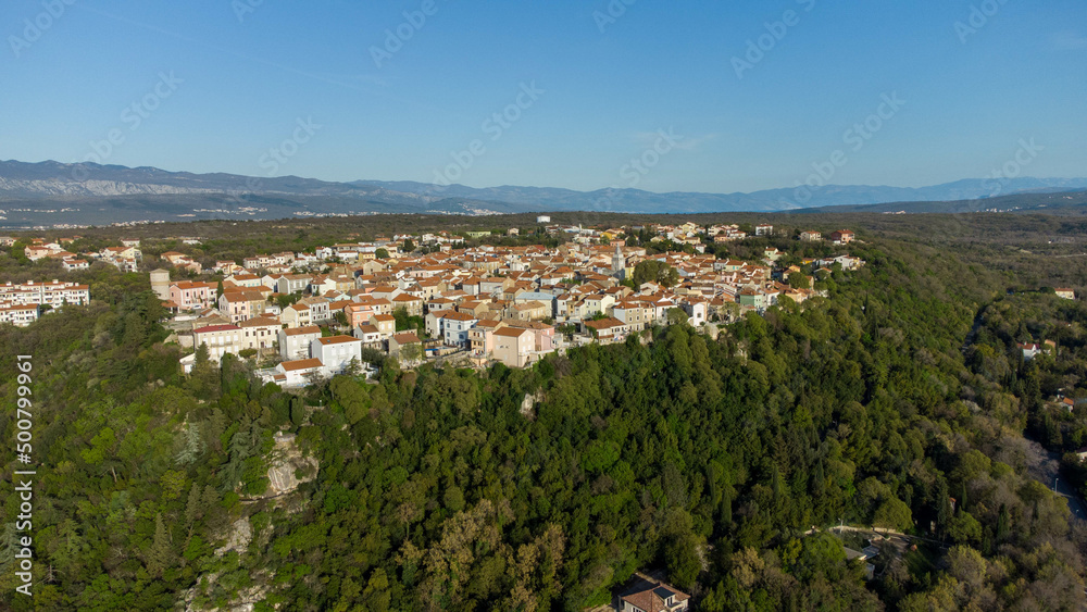 Obraz premium City Omisalj on island Krk in Adriatic sea, northern Croatia