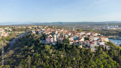 City Omisalj on island Krk in Adriatic sea  northern Croatia