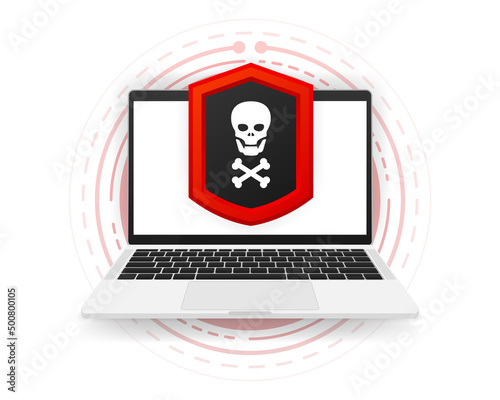 Phishing by hackers and cybercriminals, identity theft, password, user login, document, email and credit card. Hacker logo. Vector illustration.