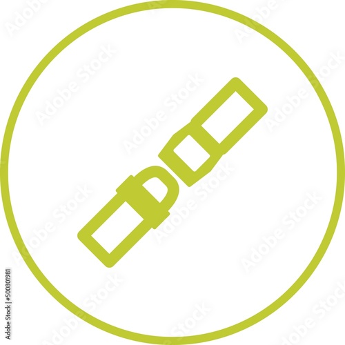 Unique Seat Belt Vector Glyph Icon