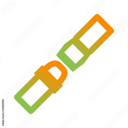 Unique Seat Belt Vector Glyph Icon