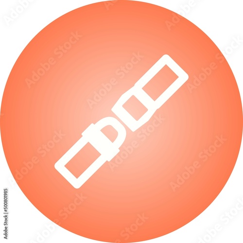 Unique Seat Belt Vector Glyph Icon