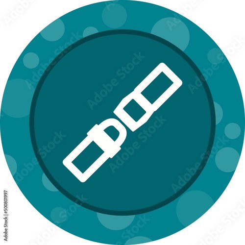 Unique Seat Belt Vector Glyph Icon