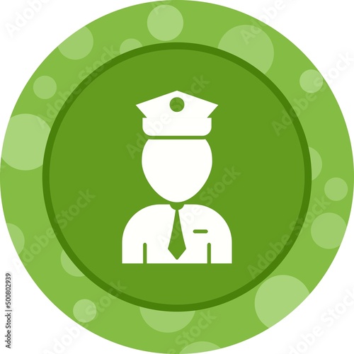 Unique Flight Captain Vector Glyph Icon