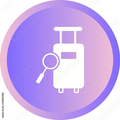 Unique Find Luggage Vector Glyph Icon