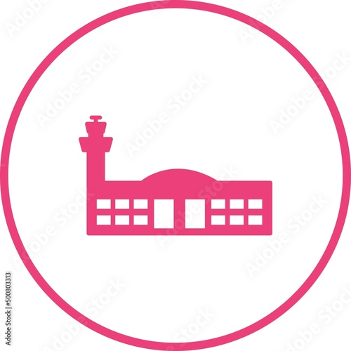 Unique Airport Building Vector Glyph Icon