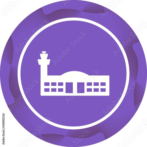 Unique Airport Building Vector Glyph Icon