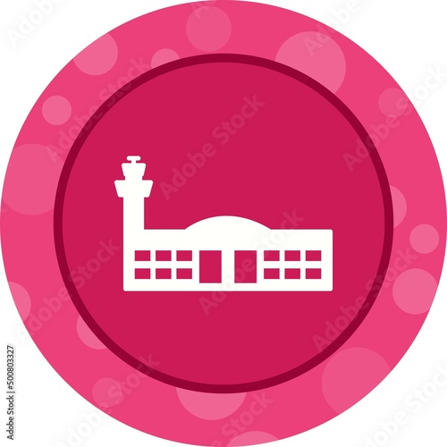 Unique Airport Building Vector Glyph Icon