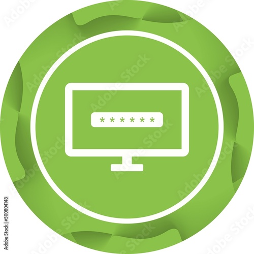 Unique System Password Vector Glyph Icon