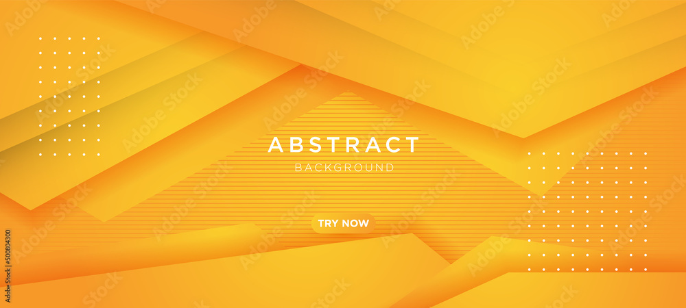 Orange and yellow gradient geometric shape background with dynamic ...